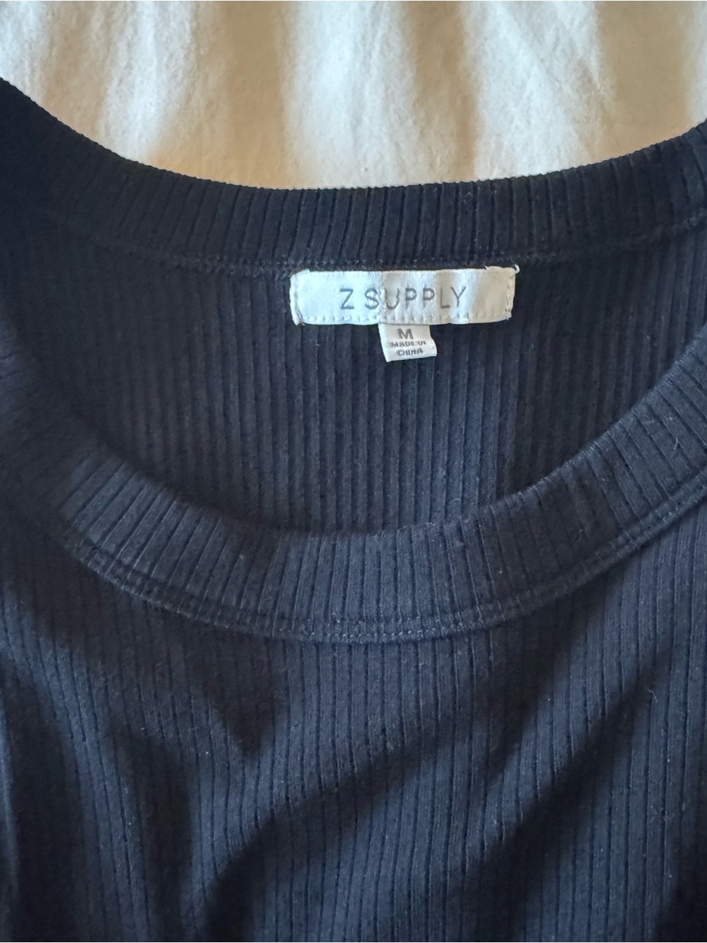 Z Supply Black Ribbed Body-con Dress